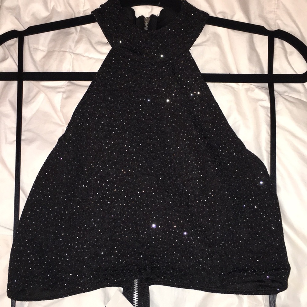 sparkly black dress (Macy’s)